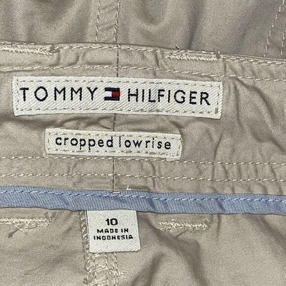 Tommy Hilfiger Cropped Low Rise Women’s Sz 10 Convertible Roll Up Tan Cargo - Picture 13 of 14